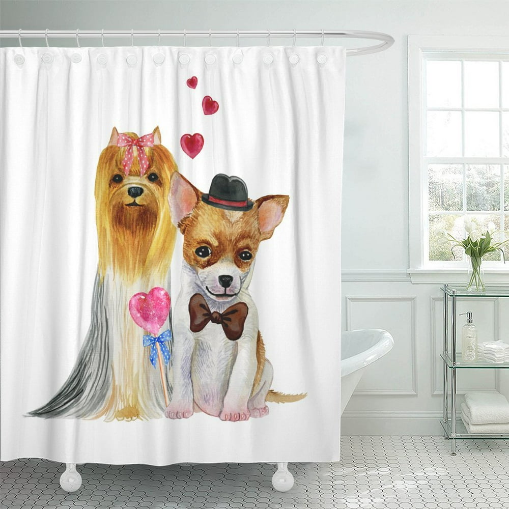 KSADK Chihuahua Watercolor Wedding Dogs Funny Hand Draw with Animals