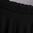 thumbnail image 5 of IROINNID Clearance Ladies Long Sleeve T Shirts Solid Color Shoulder Lace Stitching Slim Sexy Blouse,Black, 5 of 5