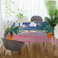thumbnail image 3 of Yayeee Tablecloths 54" x 54" Rectangle Wrinkle Resistant Party Table Cover, Boat Seaside, 3 of 8