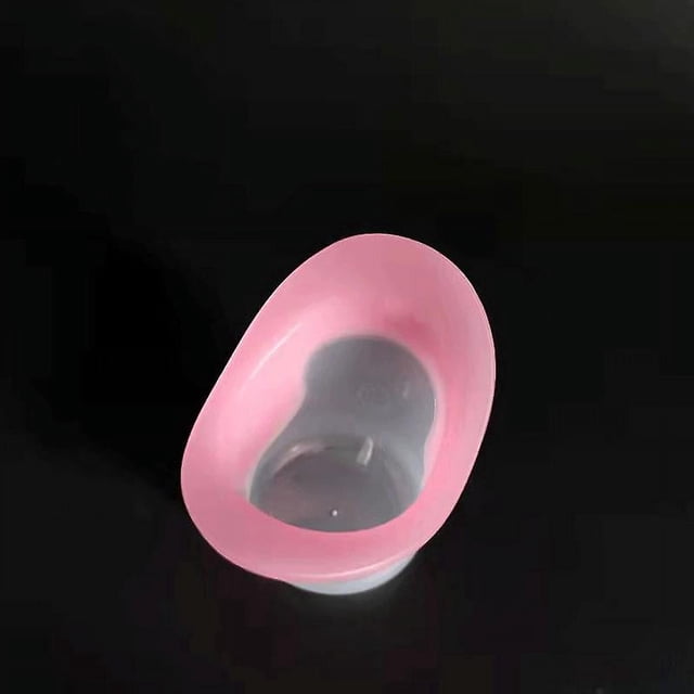 Vaso para lavado de ojos, kit de baño para lavado de ojos, 3 vasos de silicona para una limpieza eficaz de los ojos, transparente con recipiente de almacenamiento