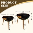 thumbnail image 4 of Set of 2 Triangle End Table Christmas Moon Black Xmas Santa Claus Set of 2 Side Tables End Tables, Nesting Tables for Living Room, 4 of 5