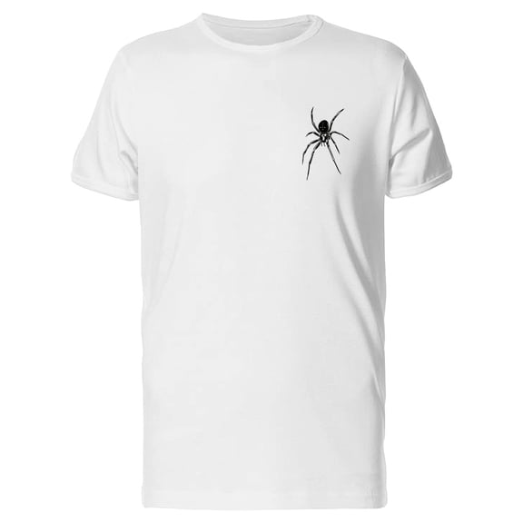 Hand Drawing Of A Black Spider T-Shirt Men -Image by Shutterstock, Male x-Large