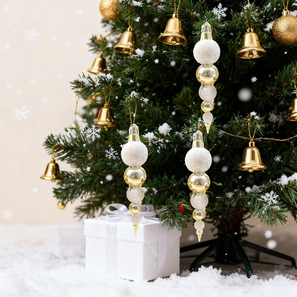 Bolas de Navidad, decoracin de rbol, bolas para pintar, conjunto de regalos de Navidad, adornos colgantes, luces de Navidad, para saln, metal, diseño plegable, 20 unidades