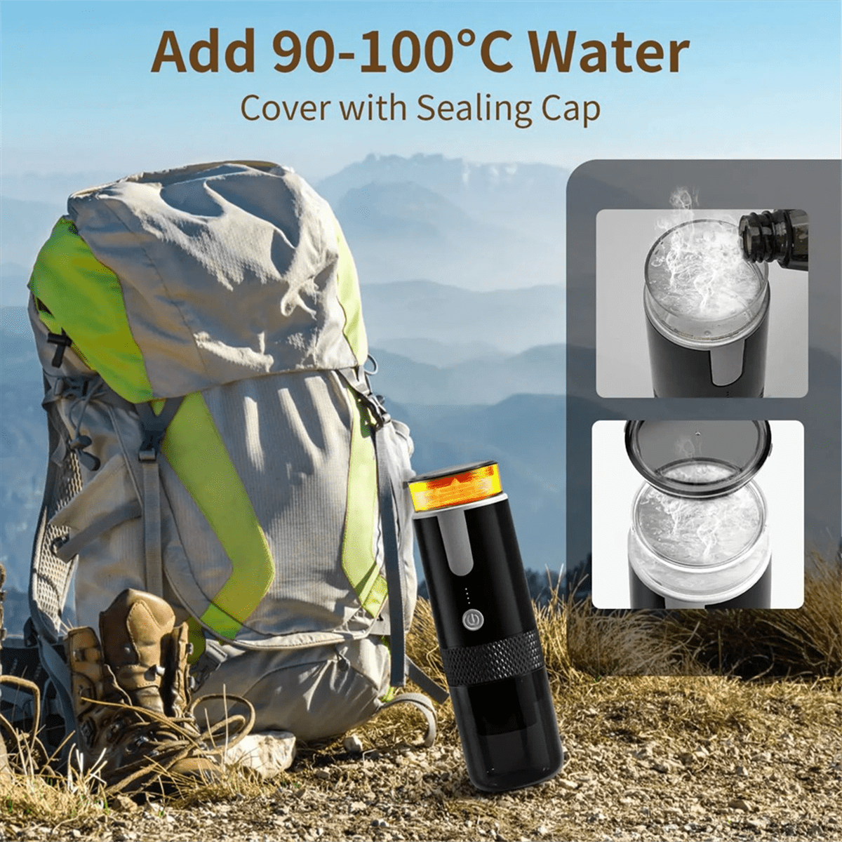 Coffee Maker Electric Capsule Ground Coffee Brewer Portable Coffee Machine Fit Coffee Powder and Coffee Capsule