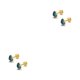 thumbnail image 2 of Sonducket 2 uds mujer tornillo corazón moda Studs pendientes joyería Type5 NO5, 2 of 6