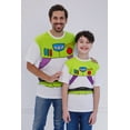 thumbnail image 3 of Disney Toy Story Men's Cosplay Short Sleeve T-Shirt Buzz White Green, 3 of 5