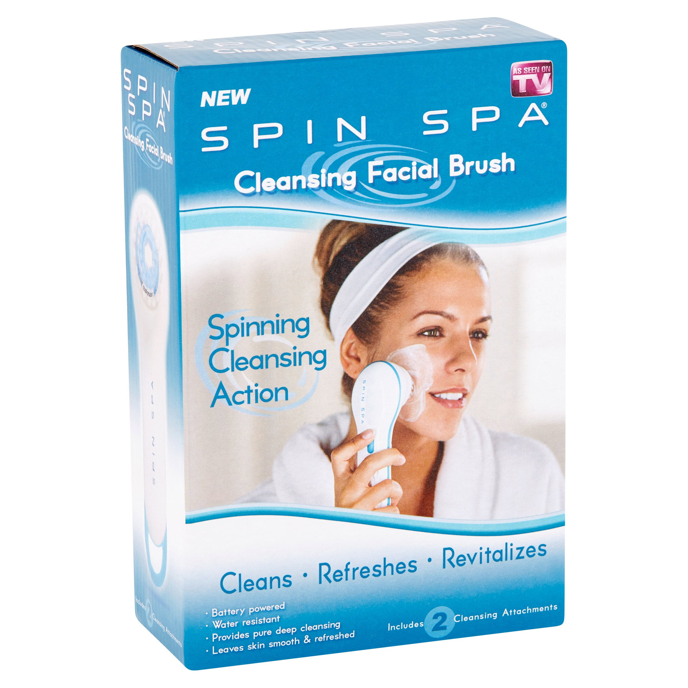 Spin Spa Cleansing Facial Brush - Spinning Facial Cleansing Action - As  Seen on TV - Walmart.com