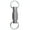 Gray, variant on Metal Keychain Double Side Carabiner Clip 360 Rotations Detachable Keychain For Organized Arrangement