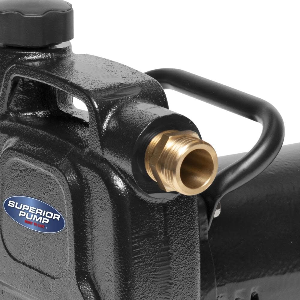 Superior Pump 90050 Transfer Utility Water Pump 1/2 Hp Cast Iron, Black