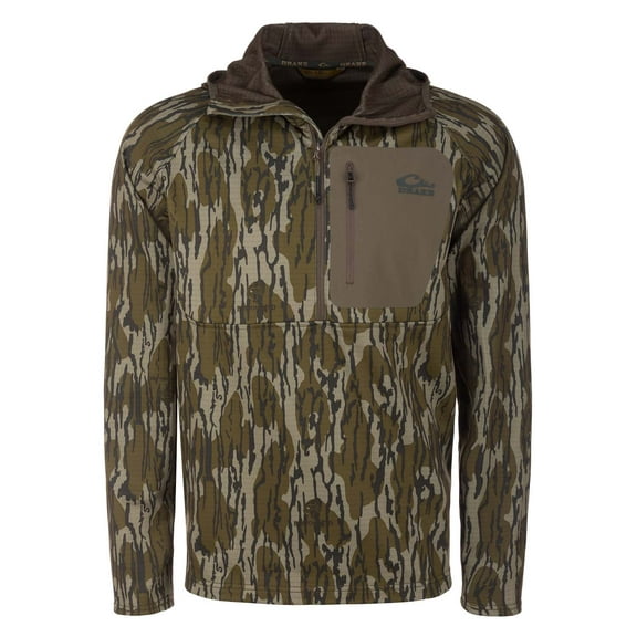 Drake Waterfowl Men's Grid Fleece Half-Zip Hoodie Jacket