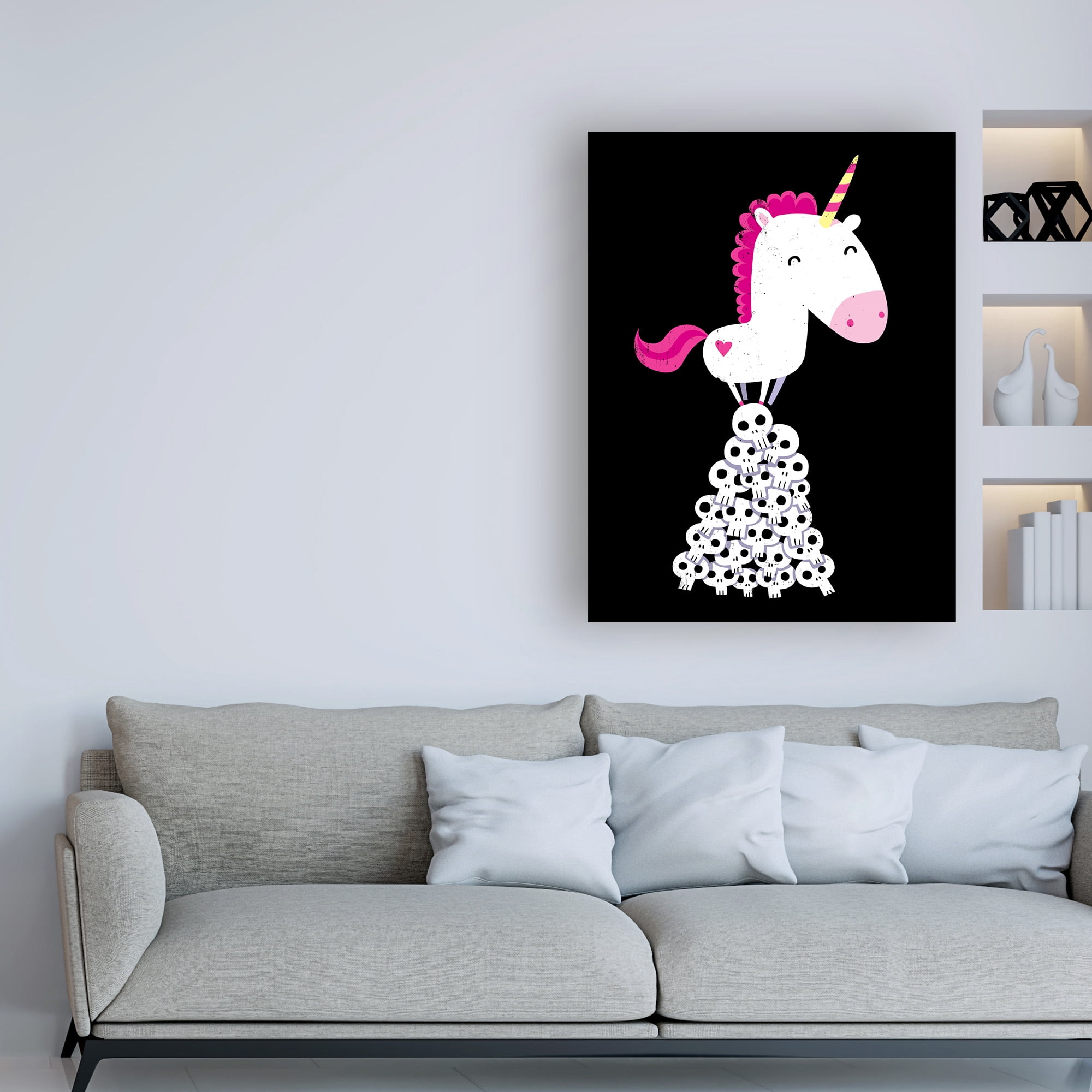 Trademark Fine Art 'Killer Unicorn' Canvas Art by Michael Buxto