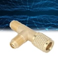 thumbnail image 3 of Valve Core Tee Adapter, 1/4in SAE Sturdy Structure Quick Coupler Access Tee  for R22 R12 R134, 3 of 8