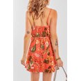 thumbnail image 1 of ABPHQTO Vestido floral evasé sin mangas naranja para mujer, 1 of 5