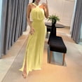 thumbnail image 3 of Sevevn Women Sleeveless Camisole Zipper Elasticity Solid Color Jumpsuits Yellow S Clearance Sales Online Deals, 3 of 6