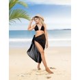 thumbnail image 4 of HAPPY BAY Sarong Coverups for Women Swimsuit Swim Cover up Long Women's Beachwear Summer Pool Beach Wraps Skirt Swimwear Bikini Cover-ups One Size Black, Solid, 4 of 4
