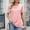Pink, variant on Women's Casual Solid Color Keyhole Round Neck Loose Short Sleeve T Shirt Top Womens Solid Color Top Womens Long Sleeve Athletic Shirt Short Sleeve T Shirts Women Space T Shirt Active Shirt Woman Large