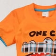 thumbnail image 5 of Ymyiu Boys Short Sets Baby Boys Summer Clothes Boy Short Sleeve T-shirt Tops Shorts Set Outfits Size 7-8 Years (Orange,7-8 Years), 5 of 8