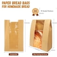 thumbnail image 2 of RUseeN 30 Pack Large Bread Bags for Homemade Bread, Sourdough Bread Bags with Clear Window - Bonus 30 Pcs Seal Stickers, Kraft Bread Storage for Sourdough Sandwich Brea, 13.7''x8.2''x3.5'', 2 of 6