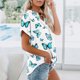 thumbnail image 4 of Blusa con estampado floral de manga corta con cuello en V para mujer OAVQHLG3B Store  lin121212, 4 of 4