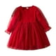 thumbnail image 4 of Vestido rojo navideño con tutú y falda para fiesta, ropa ligera y decorativa para baile. 4 años, 4 of 9