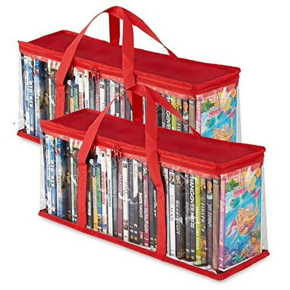 DVD Storage Bags - Red (2 Pack)