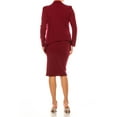 thumbnail image 4 of Moa Collection Women's Chic 2-Piece Suit Set - Open Front Blazer and Matching Pencil Skirt, 4 of 6