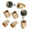 thumbnail image 1 of LOVIVER 8pcs Brass High Pressure Hose Quick Connect Kit, Replacement Parts, M22 to 3/8'', 1 of 8