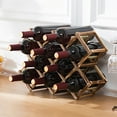 thumbnail image 3 of Solid Wood Wine Rack Kitchen Bar Wine Bottle Display Stand Living room Wine Holders Storage Shelf Wine Cabinet Organizer (A), 3 of 7