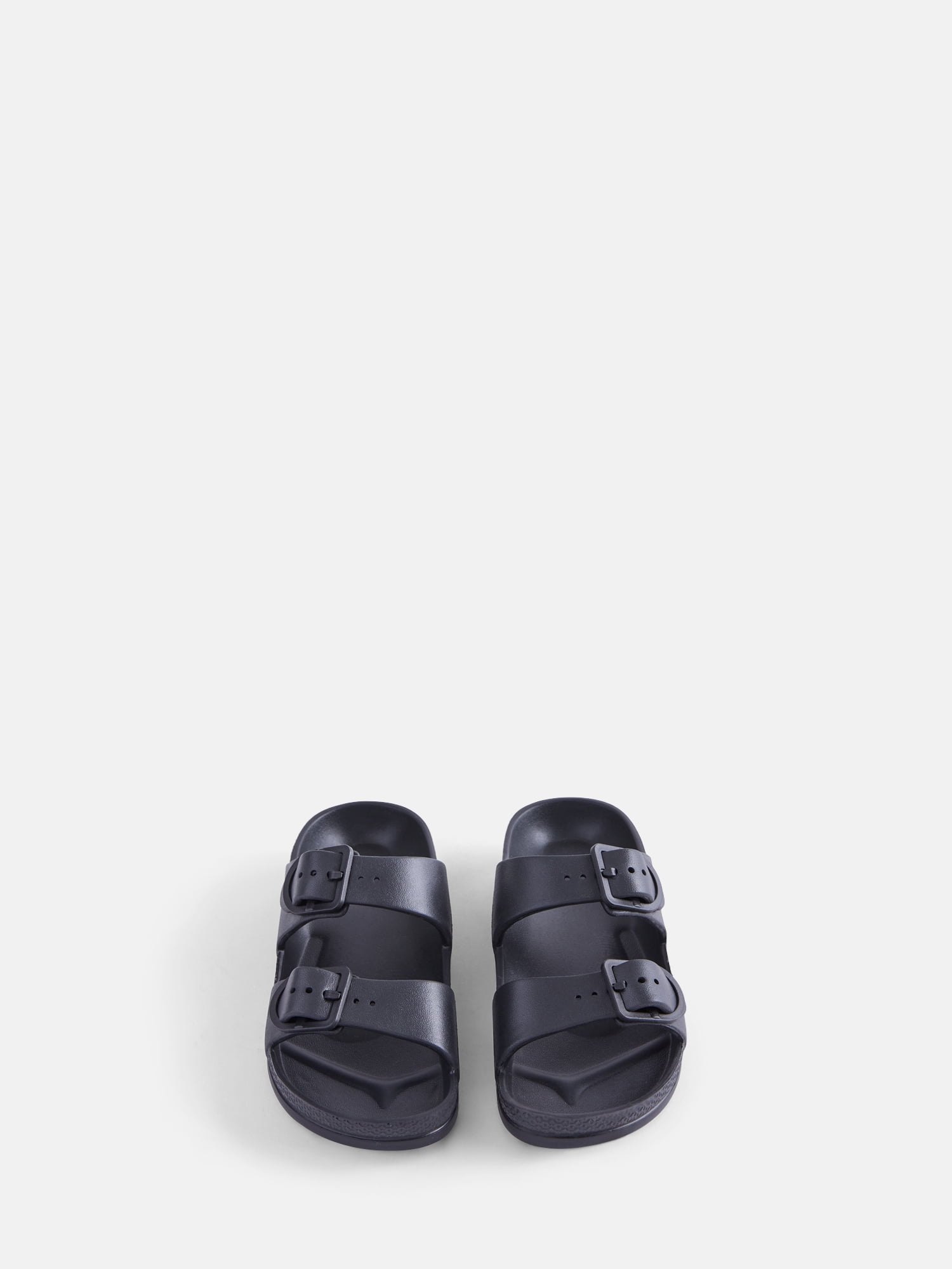 Wonder Nation Little and Big Boys or Girls Two Buckle Footbed Slide Sandals
