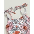thumbnail image 6 of ZINTAOZT Toddler Baby Girls Halloween Jumpsuit Flower/Pumpkin Sleeveless Tie-up Bell-Bottoms Romper Outfit Fall Clothes, 6 of 8