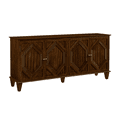 thumbnail image 6 of Hassch Buffet Sideboard with 4 Doors, 65.2" Coffee Bar Cabinet with Adjustable Shelves, Storage Cabinet for Kitchen, Dining Room, Living Room, Walnut, 6 of 10