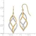 thumbnail image 3 of 14K Two-Tone Twisted Polished Dangle Shepherd Hook Earrings (39.75 X 12.5) Made In Turkey tl1146, 3 of 5