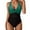 Green, variant on Women's Halter Swimsuit - Wrap-Front Push-Up Slim-Fit Bathing Suit, Stylish Beach & Pool Swimwear,One-piece Swimsuits,XL