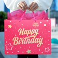 thumbnail image 2 of 2026 New 14 Inch Gold Foil Birthday Gift Bag, Large Party Bag with Tissue Paper, Card, Envelope and Gift Tag, 2 of 6