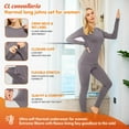 thumbnail image 2 of CL convallaira 2 PACK/Set Women Thermal Underwear Long Johns Set, Soft and Warm Long Underwear Base Layer Pajama for Cold Weather, 2 of 6