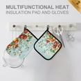 thumbnail image 4 of Yayeee Oven Mitts and Pot Holder Set of 2 Heat Resistant Kitchen Gloves Baking Hot Pad, Colorful Tomatoes, 4 of 5
