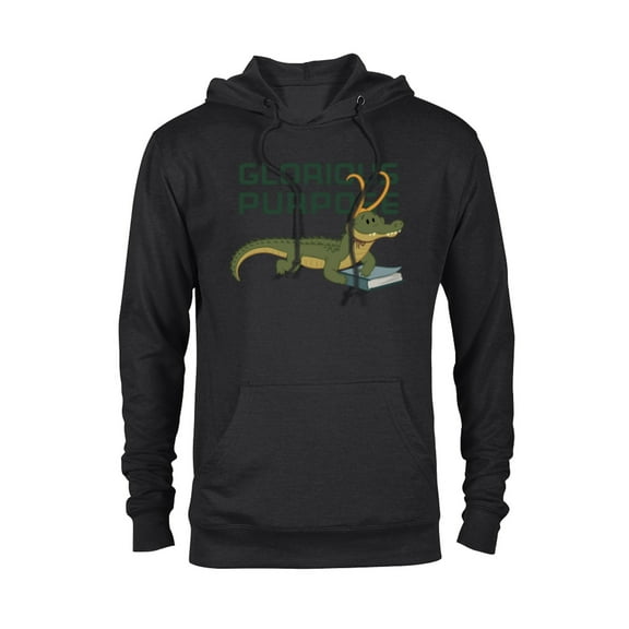 Marvel Loki Alligator Loki and Book Glorious Purpose - Pullover Hoodie for Adults – Customized-Black