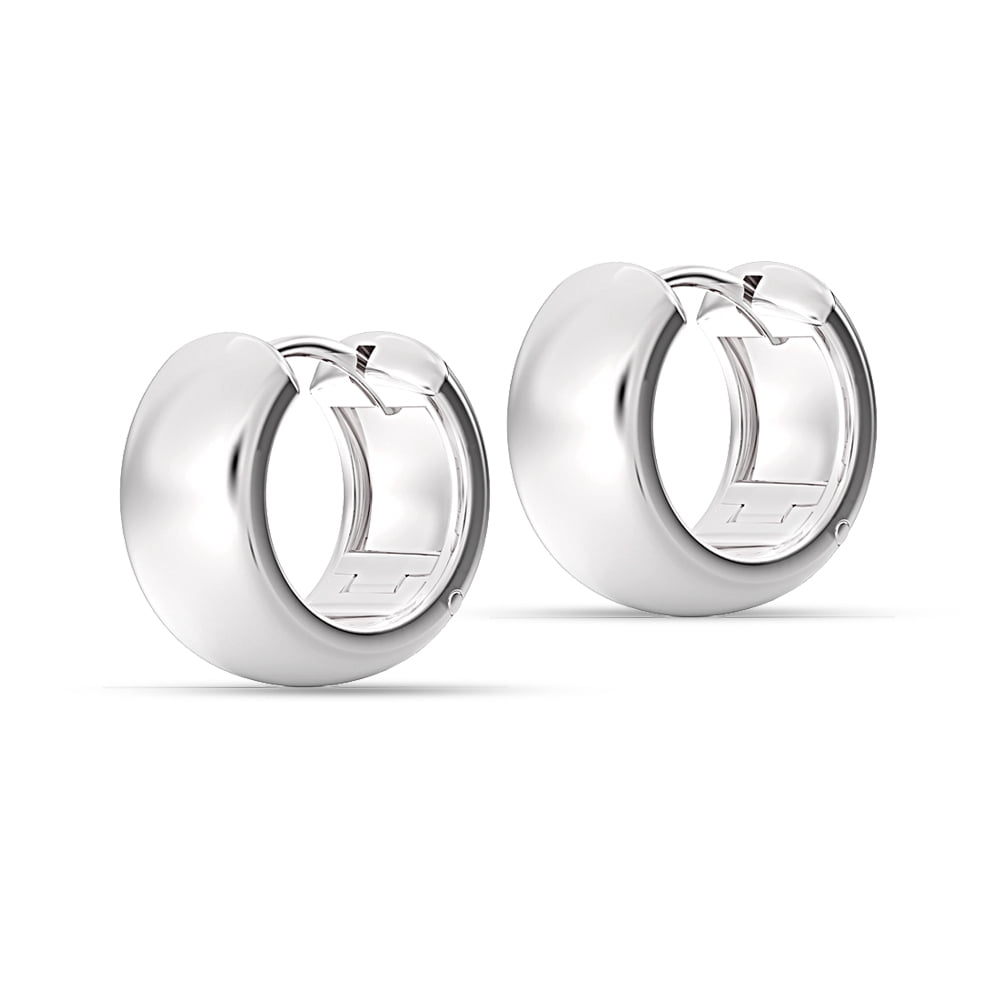 LeCalla 925 Sterling Silver Hypoallergenic Small Huggie Hoop Earrings for Women and Teen 10MM