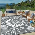 thumbnail image 1 of Alfombra de exterior Ilead, 244 x 305 cm, impermeable, reversible, gris, 1 of 8