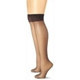 thumbnail image 1 of Hanes Silk Reflections Bas Genoux pour Femmes Grande Taille, Bout Renforcé, Taille Unique, 1 of 2