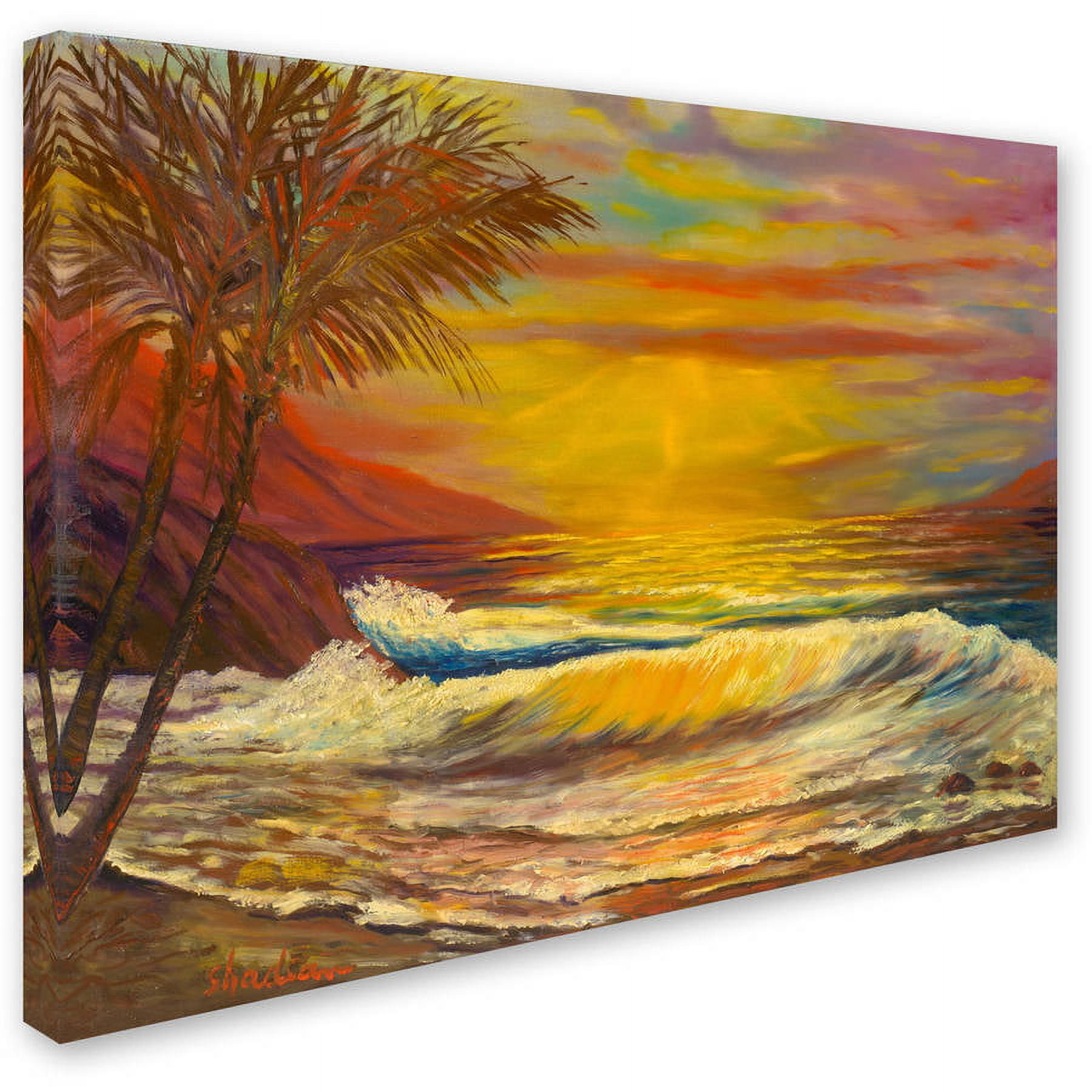 Trademark Fine Art "A Tropical Lagoon" Canvas Art by Manor Shadian