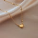 thumbnail image 5 of Cadena de bola sencilla con diseño de amor de acero de titanio para mujer, cadena de clavícula con diseño de nicho que combina con todo, 5 of 6