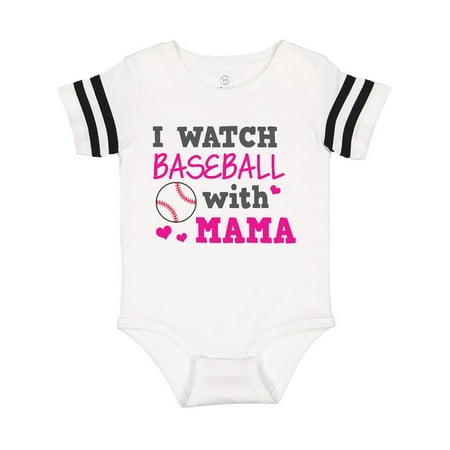 

Inktastic I Watch Baseball with My Mama Gift Baby Boy or Baby Girl Bodysuit