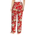 thumbnail image 3 of Xecao Lilies Flowers Women's Straight Lounge Pajama Pants: The Epitome of Relaxed Sleepwear, 3 of 9
