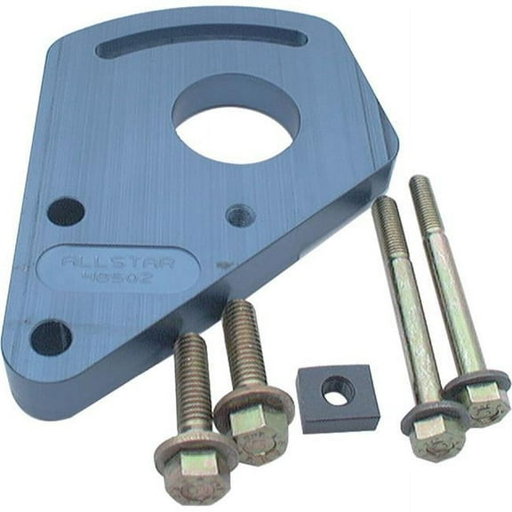 Allstar Performance ALL48502 Type II Power Steering Pump Bracket Kit for Block Mount, Blue Anodized