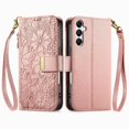 thumbnail image 1 of Flip Case for FOXDOCK Samsung Galaxy A16 Wallet Function Floral Embossed Gift Choice Full Protection Kickstand Viewing, 1 of 6