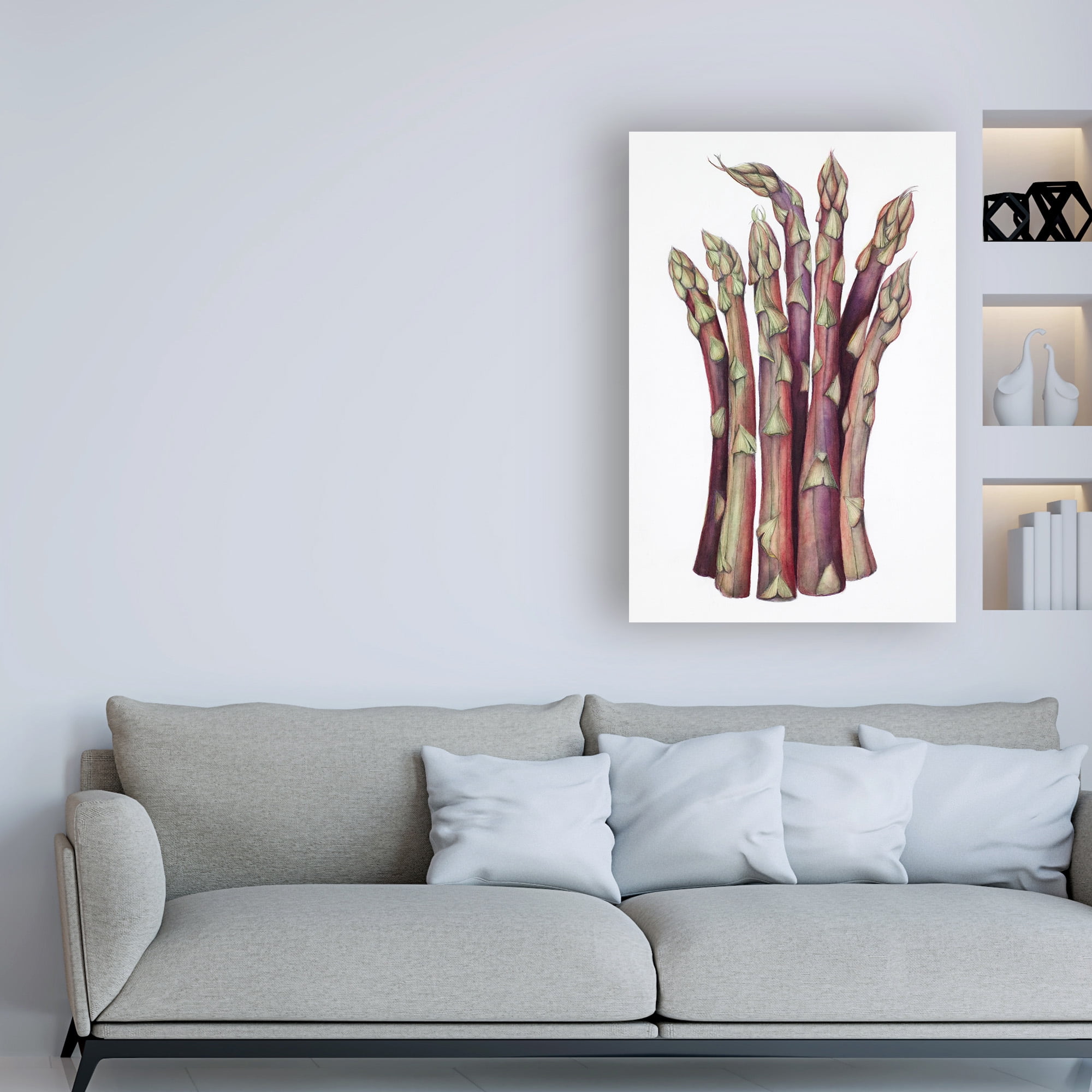 Trademark Fine Art 'Asparagus Muted Colors' Canvas Art by Deborah Kopka