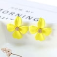 thumbnail image 4 of Enamel Paint Clover Leaf Clip on Earrings No Pierced for Women Party Wedding Charm Ear Clip, 4 of 11