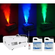 American DJ ADJ Fog Smoke Machine w/ LEDs, Pyro FX, Color Mixing+(2) Gal. Fluid