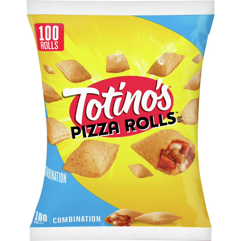 Totino's Pizza Rolls, Combination, 100 Rolls, 48.85 oz Bag Walmart